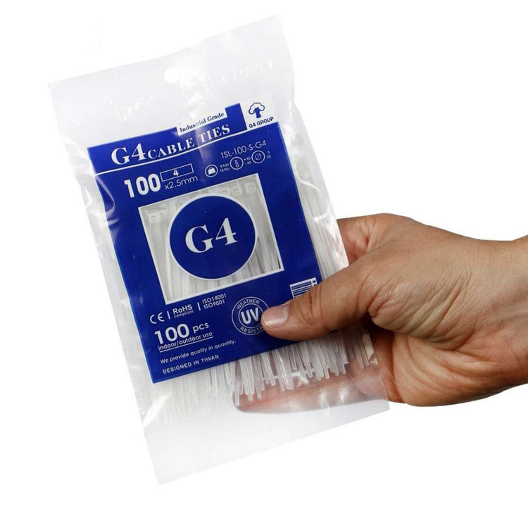 بست کمربندی سفید ۱۰ سانت پلاستیکی مقاوم برای سیم و کابل برق