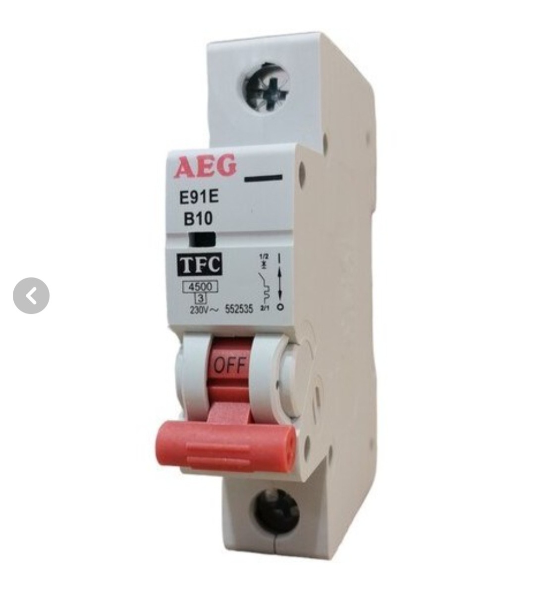 کلید مینیاتوری AEG تیپ B