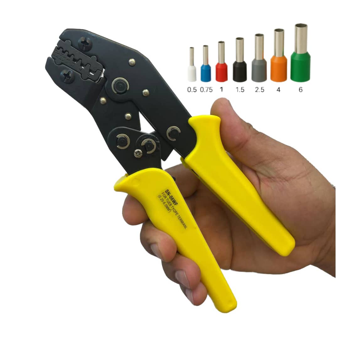 انبر پرس وایرشو مدل SN-06WF سایز ۰.۵ تا ۶ میلی متر مربع