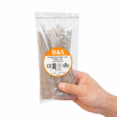 بست کمربندی استیل آر اند اس سایز ۱۵ سانت