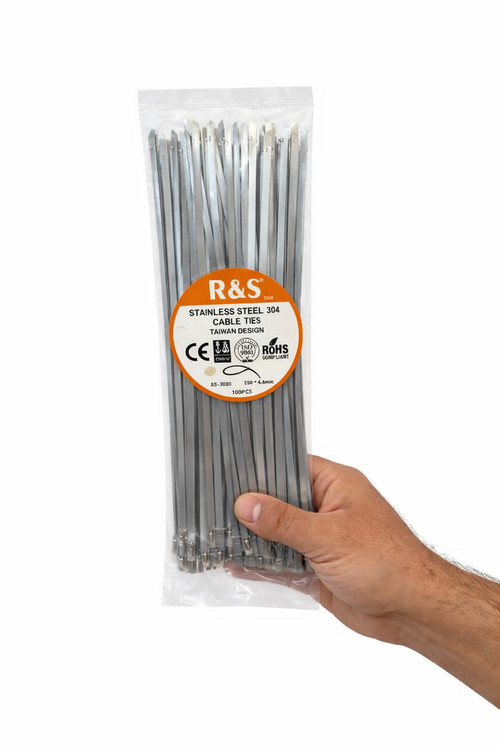 بست کمربندی استیل ۲۵ سانت ضد زنگ آر اند اس