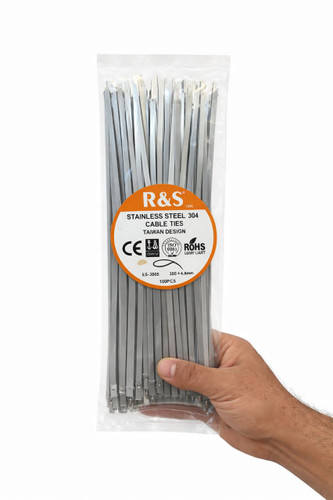 بست کمربندی استیل ضد زنگ ۳۰ سانتی آر اند اس